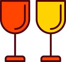 icono de vector de copa de vino