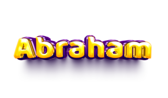 name balloon baby 3d inflated helium shiny birthday celebration party Abraham png