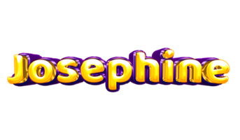 names helium balloon air shiny yellow baby new born font style 3d  Josephine png