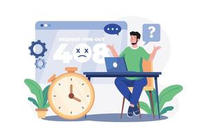 Request Timeout Illustration concept on white background vector