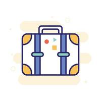 Traveling vector filled outline icon with background style illustraion. Camping and Outdoor symbol EPS 10 file