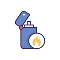 Lighter vector flat icon with background style illustraion. Camping and Outdoor symbol EPS 10 file