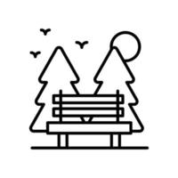 icono de contorno de vector de tienda con ilustración de estilo de fondo. camping y símbolo al aire libre archivo eps 10