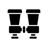 Binoculars vector  Solid icon with background style illustraion. Camping and Outdoor symbol EPS 10 file