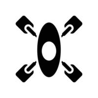 Canoe vector Solid icon with background style illustraion. Camping and Outdoor symbol EPS 10 file