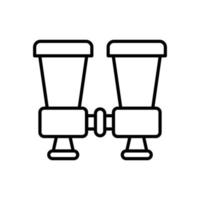 Binoculars vector  outline  icon with background style illustraion. Camping and Outdoor symbol EPS 10 file