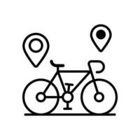 Cycle vector  outline  icon with background style illustraion. Camping and Outdoor symbol EPS 10 file