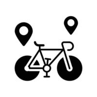 Cycle vector  Solid icon with background style illustraion. Camping and Outdoor symbol EPS 10 file