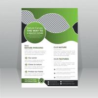 Save Green Nature Flyer Poster template vector