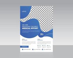 Best Medical Effort Flyer template vector