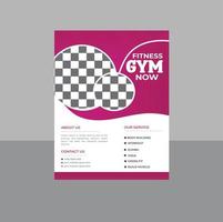 Modern Fitness Gym and Sports Flyer template vector