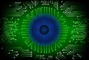 Modern Cybersecurity Technology Background with eye vector