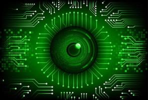 Modern Cybersecurity Technology Background with eye vector