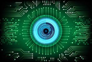 Modern Cybersecurity Technology Background with eye vector