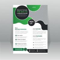 Save Green Nature Flyer Poster template vector