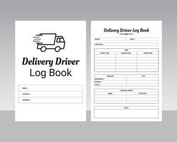 Delivery driver notebook kdp interior home delivery service information tracker and order record template kdp vector