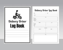 Delivery driver notebook kdp interior home delivery service information tracker and order record template kdp vector