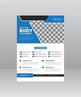 plantilla de volante de agencia de fitness y gimnasio moderno vector