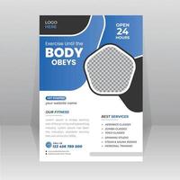 Gym Fitness Body Flyer and poster design template vector