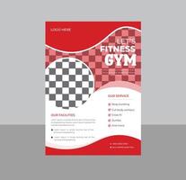 Modern gym and fitness agency template design vector