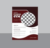 Modern Fitness Gym and Sports Flyer template vector