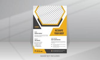 Reshape body Fitness Club Gym Flyer template vector