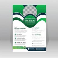 Save Green Nature Flyer Poster template vector