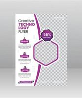 Creative Technology Flyer Template vector