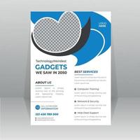 Technology Gadget Flyer template vector