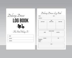 Delivery driver notebook kdp interior home delivery service information tracker and order record template kdp vector