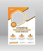 Creative Technology Flyer template vector