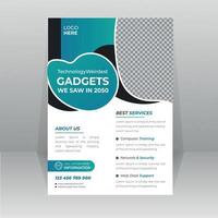 Technology Gadget Flyer template vector