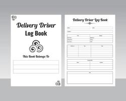 Delivery driver notebook kdp interior home delivery service information tracker and order record template kdp vector