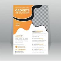 Technology Gadget Flyer template vector