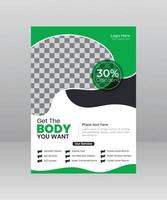 Modern Gym and Fitness agency Flyer template vector