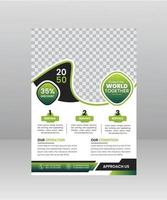 Save Green Nature Flyer Poster template vector