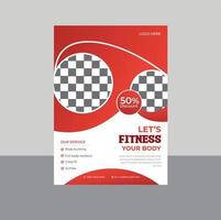 diseño de plantilla de agencia de fitness y gimnasio moderno vector