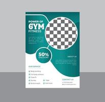 Modern gym and fitness agency template design vector