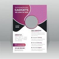 Technology Gadget Flyer template vector