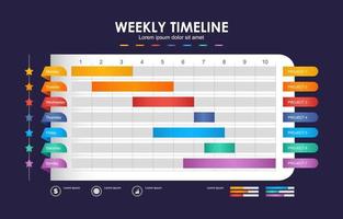 Weekly Timeline Concept vector