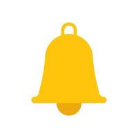 Notification bell icon in flat style design isolated on white background. vector
