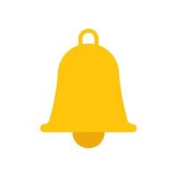 Notification bell icon in flat style design isolated on white background. vector