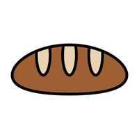 Bread icon isolated on white background. Editable stroke. vector