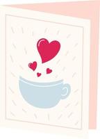 Valentine greeting card illustration vector