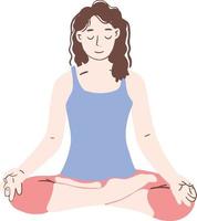 A girl doing yoga illustration vector