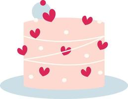 Valentines cake illustration vector