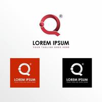 letra o palabra simple y única q o iq conectada imagen de fuente icono gráfico diseño de logotipo concepto abstracto vector stock. se puede usar como un símbolo relacionado con la inicial o el monograma