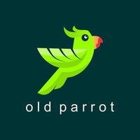 Unique old parrot in attractive shape or colors image graphic icon logo design abstract concept vector stock. Can be used as a symbol associated with a bird or character.