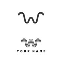 letter or word W unique font with line or 3 lines Image graphic icon logo design abstract concept vector stock. Can be used as a symbol associated with initial or monogram.