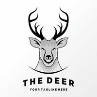 unique and simple deer head with attractive horn image graphic icon logo design abstract concept vector stock. Can be used as symbol relating to animal or character